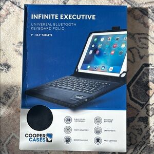 💻New!Tablet case: Infinite Executive Universal Tablet + Bluetooth Keyboard Folio